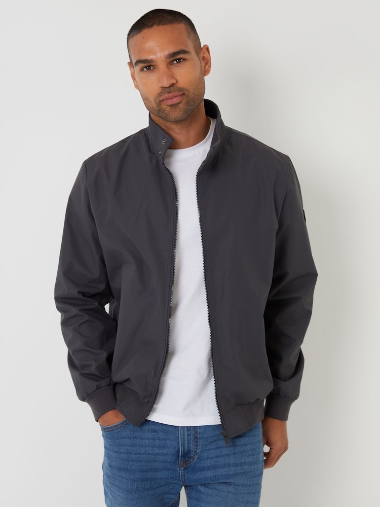 رمادي - سترة هارينجتون مضادة للماء من Threadbare - Image 1 of 4