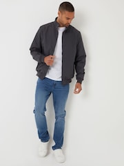 رمادي - سترة هارينجتون مضادة للماء من Threadbare - Image 4 of 4