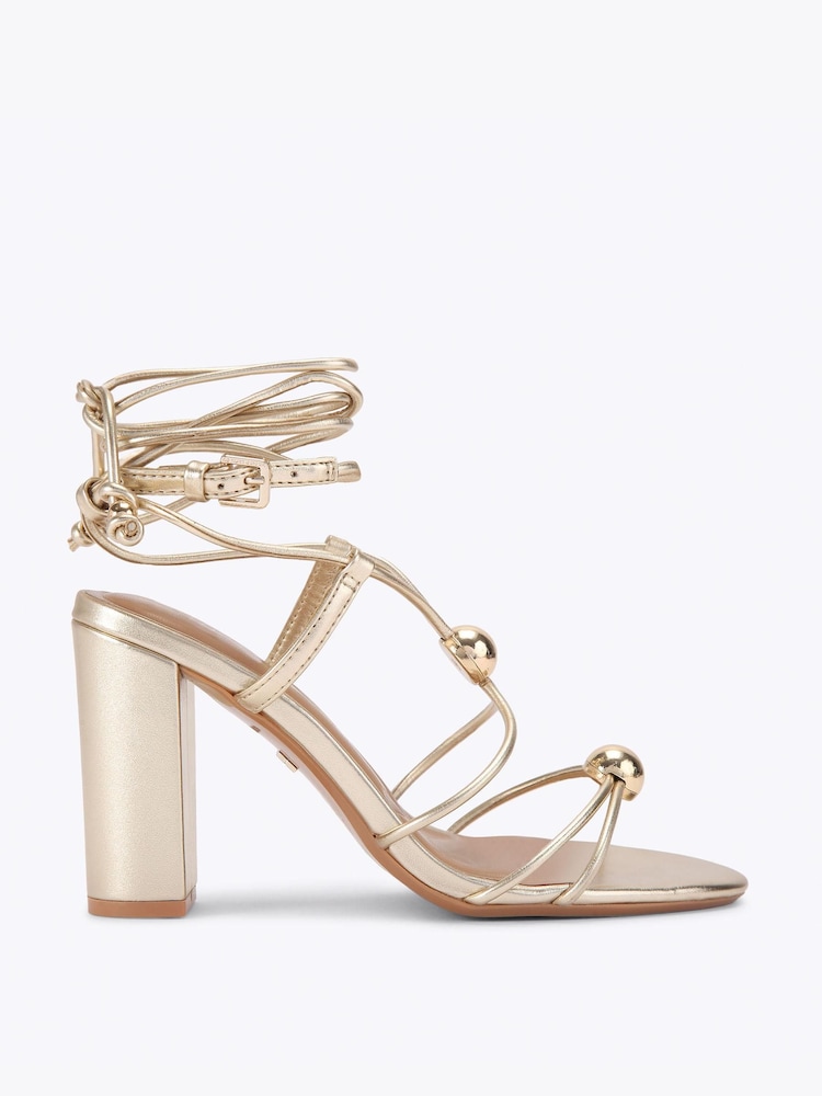 KG Kurt Geiger Gold Swift Sandals - Image 1 of 4