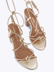 KG Kurt Geiger Gold Swift Sandals - Image 2 of 4