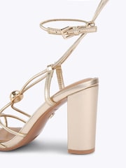 KG Kurt Geiger Gold Swift Sandals - Image 3 of 4