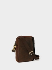 Osprey London Brown The Jenson Small Leather Messenger Bag - Image 3 of 5
