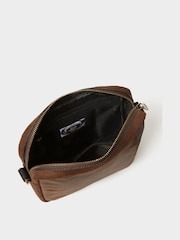 Osprey London Brown The Jenson Small Leather Messenger Bag - Image 4 of 5