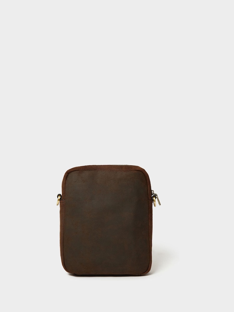 Osprey London Brown The Jenson Small Leather Messenger Bag - Image 5 of 5