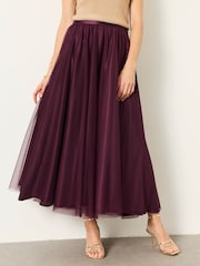 Wein - FatFace Tulle Prom Skirt - Bild 2 von 7