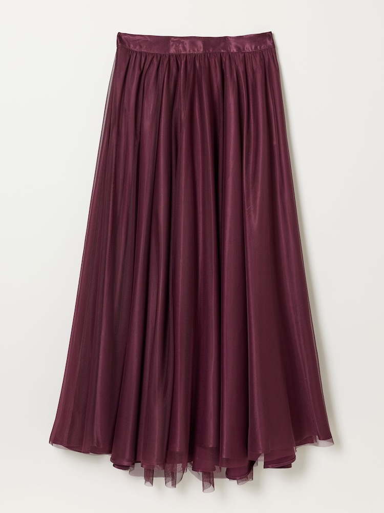 Wein - FatFace Tulle Prom Skirt - Bild 7 von 7