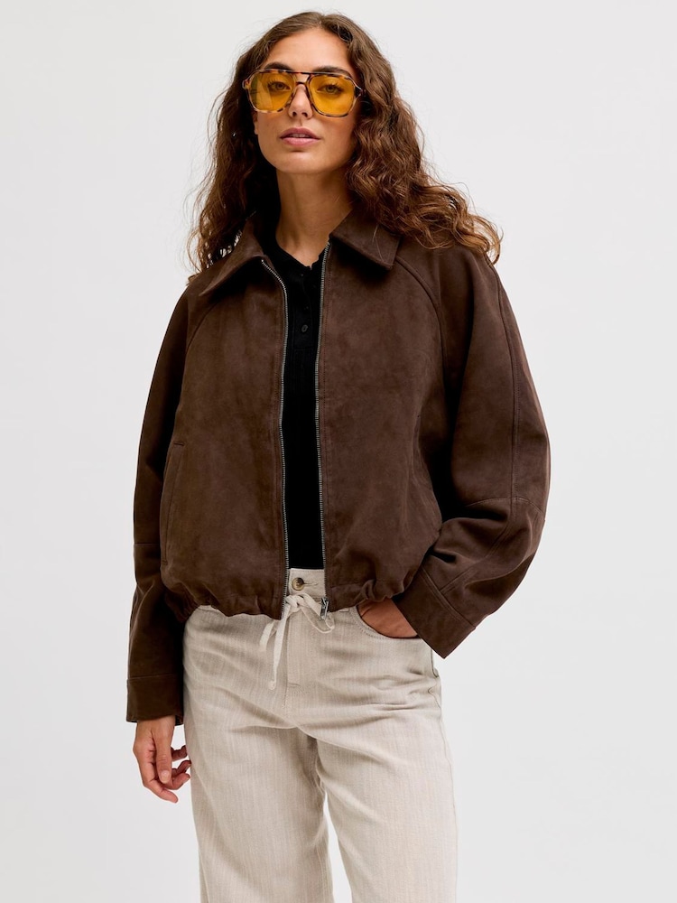 JJXX Brown Suede Jacket - Image 1 of 7