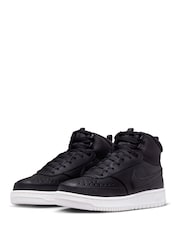 Nike Black Court Vision Mid Winterized Trainers - Image 4 of 10