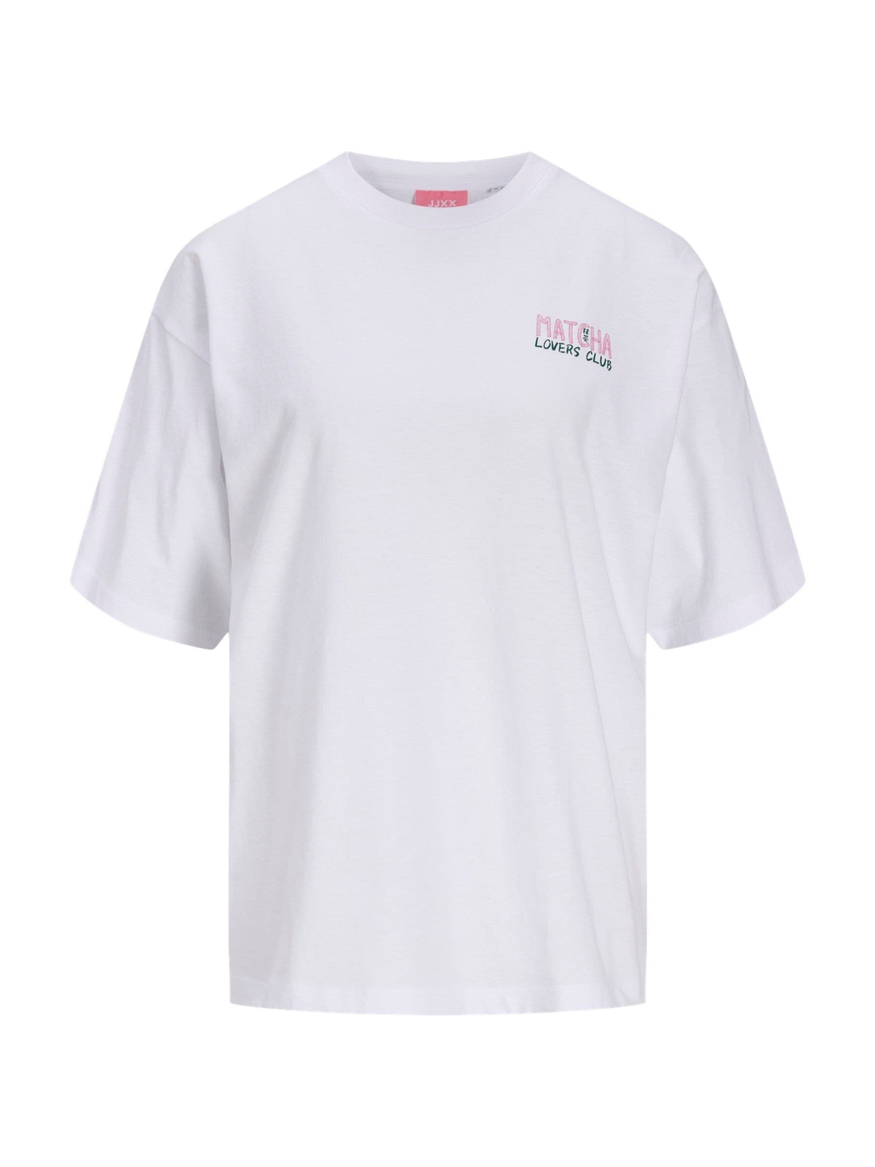 Buy JJXX White Oversized Matcha Latte Print T-Shirt from Next USA