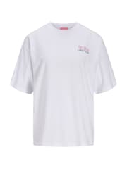 JJXX White Oversized Matcha Latte Print T-Shirt - Image 4 of 7