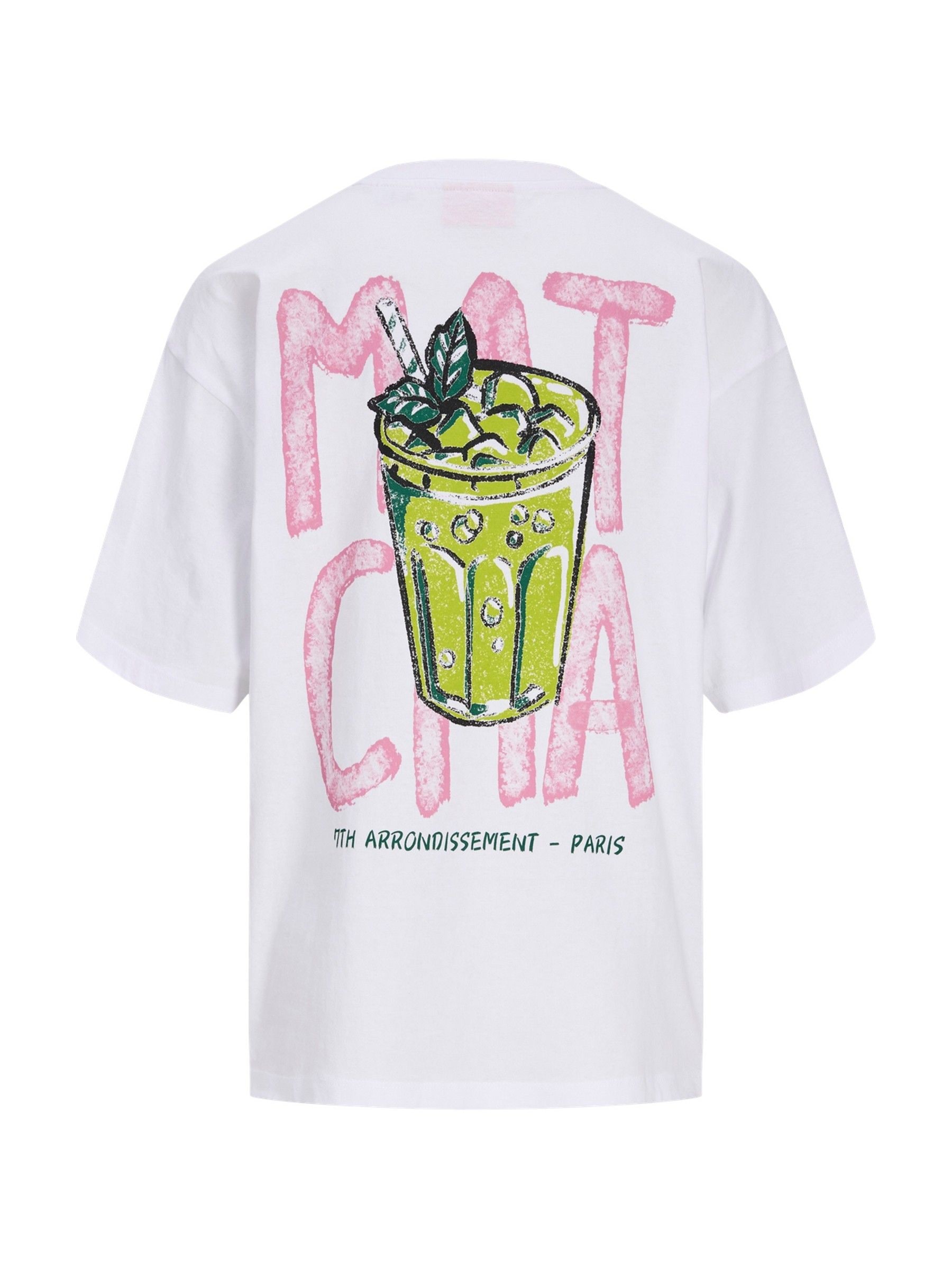 Buy JJXX White Oversized Matcha Latte Print T-Shirt from Next USA
