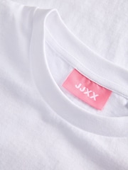 JJXX White Oversized Matcha Latte Print T-Shirt - Image 6 of 7
