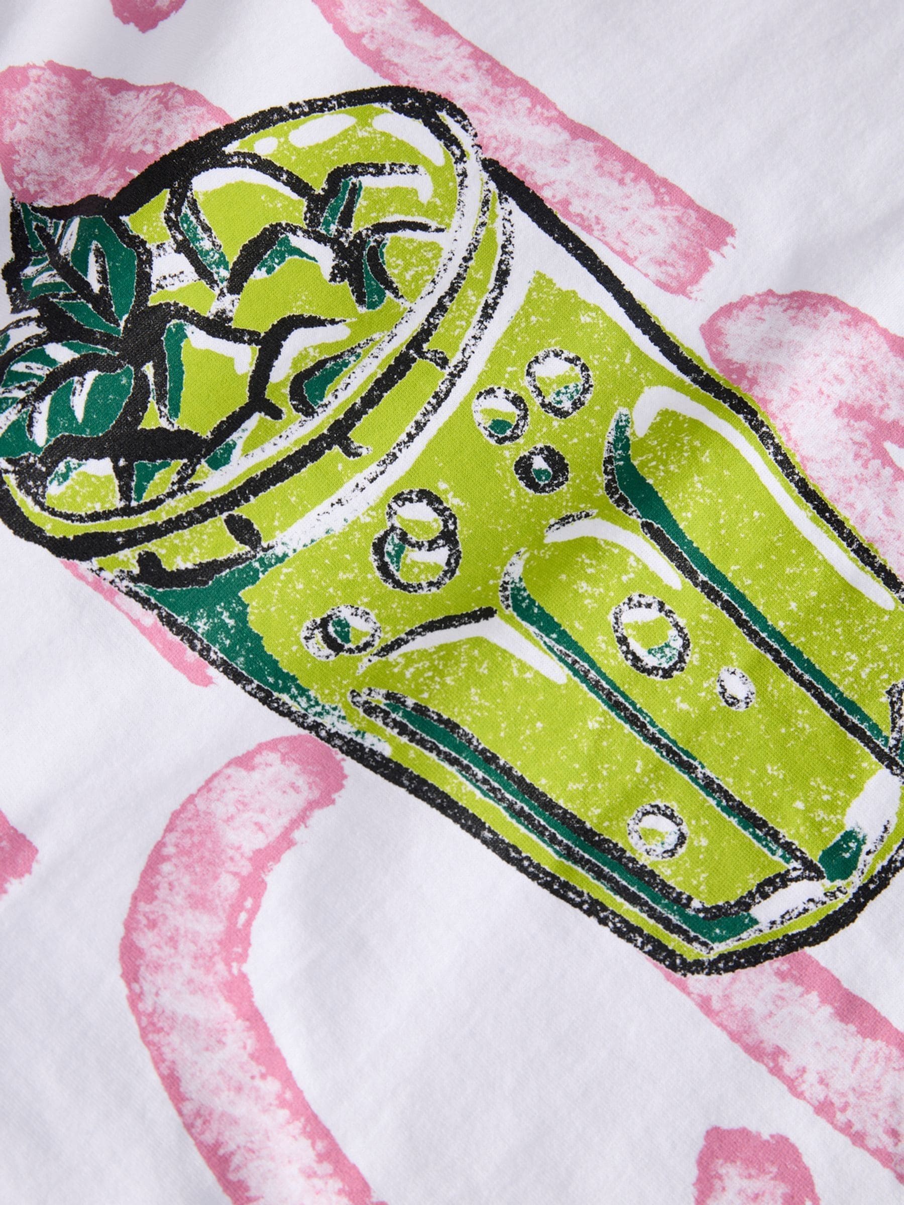Buy JJXX White Oversized Matcha Latte Print T-Shirt from Next USA