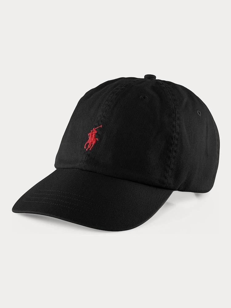 Polo Ralph Lauren Black Cotton Chino Ball Cap - Image 1 of 2
