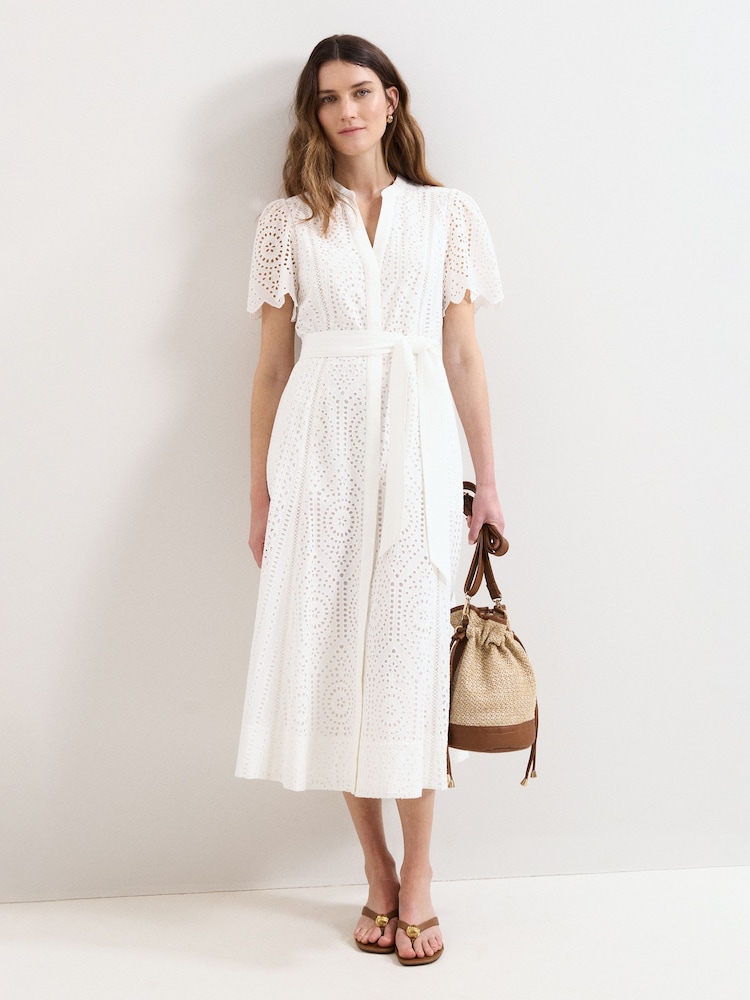 Phase Eight White Aletta White Dress - Image 1 of 6