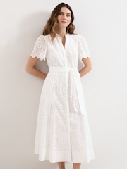 Phase Eight White Aletta White Dress - Image 3 of 6