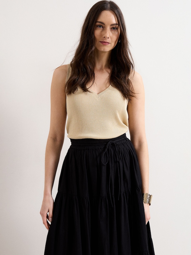 Phase Eight Brown Mila V-Neck Vest - Image 1 of 7