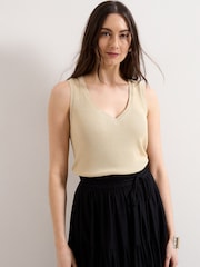 Phase Eight Brown Mila V-Neck Vest - Image 5 of 7
