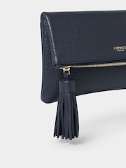 Osprey London Blue Bexley Grainy Hide Leather Clutch Bag - Image 6 of 6