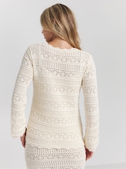 Simply Be – Häkelpullover aus 100 % Baumwolle (Kombiteil) - Bild 3 von 4