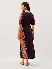 Monsoon Moana Floral Print Jersey Midi Dress - Image 2 of 6