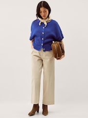 Monsoon Blue Sienna Short Sleeve Knit Cardigan - Image 2 of 5