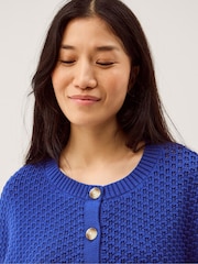 Monsoon Blue Sienna Short Sleeve Knit Cardigan - Image 3 of 5