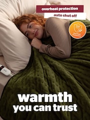 Silentnight Green Luxury 9-Heat Setting Heated Throw - Image 5 of 9