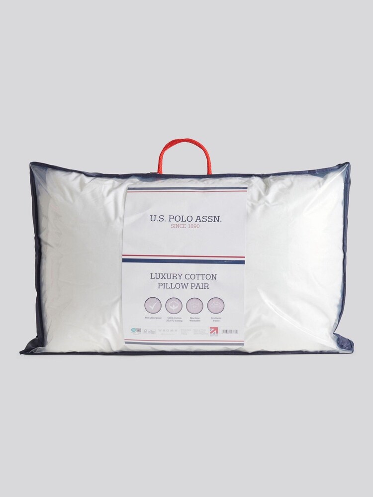 Us Polo Assn Luxury Cotton Pillow Pair - Image 1 of 4