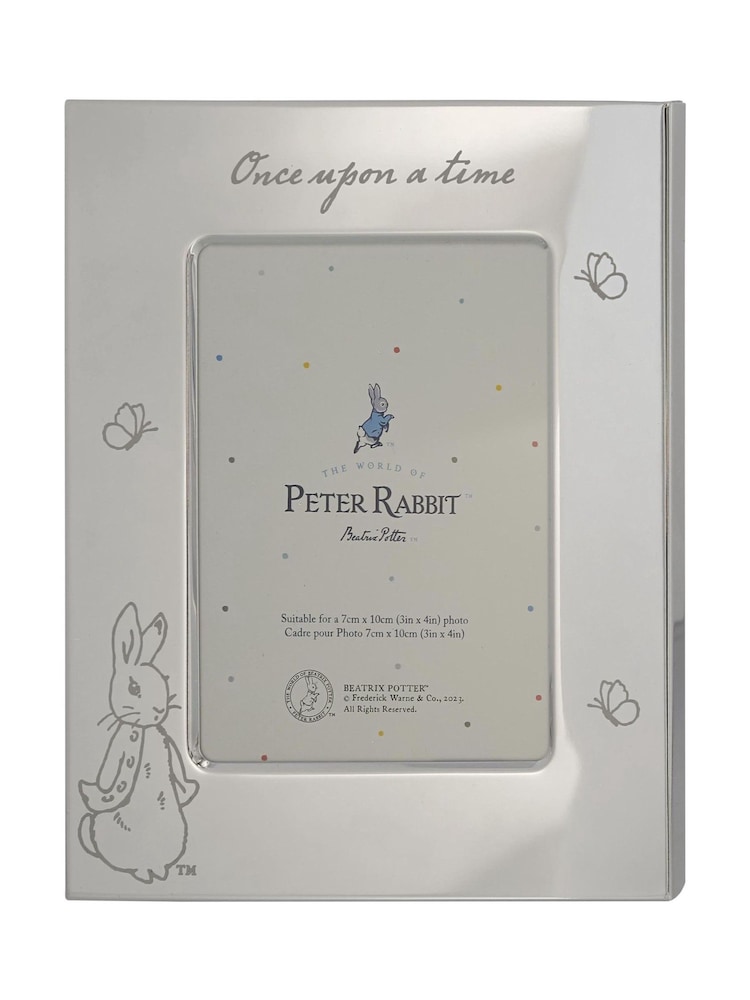 Peter Rabbit Silver Christening Photo Frame - Image 1 of 6 Peter Rabbit Silver Christening Photo Frame - Image 1 of 6
