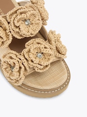 KG Kurt Geiger Cream Sonnet Footbed Sandals - Image 3 of 4