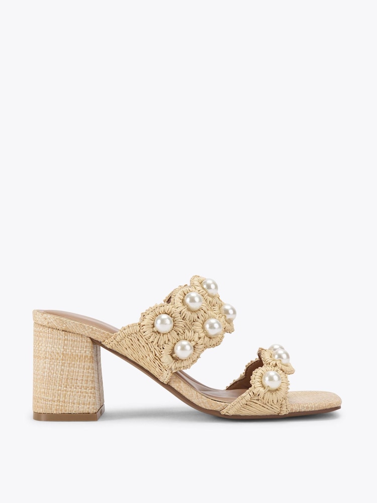 KG Kurt Geiger Cream Prairie Block Flip Flop And Sandals - Image 1 of 4