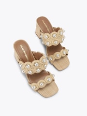 KG Kurt Geiger Cream Prairie Block Flip Flop And Sandals - Image 2 of 4