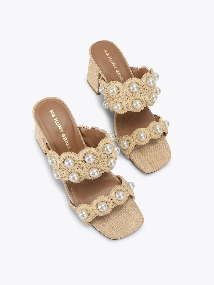 KG Kurt Geiger Cream Prairie Block Flip Flop And Sandals - Image 2 of 4