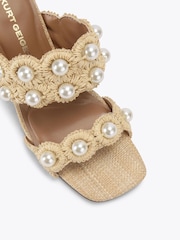 KG Kurt Geiger Cream Prairie Block Flip Flop And Sandals - Image 3 of 4
