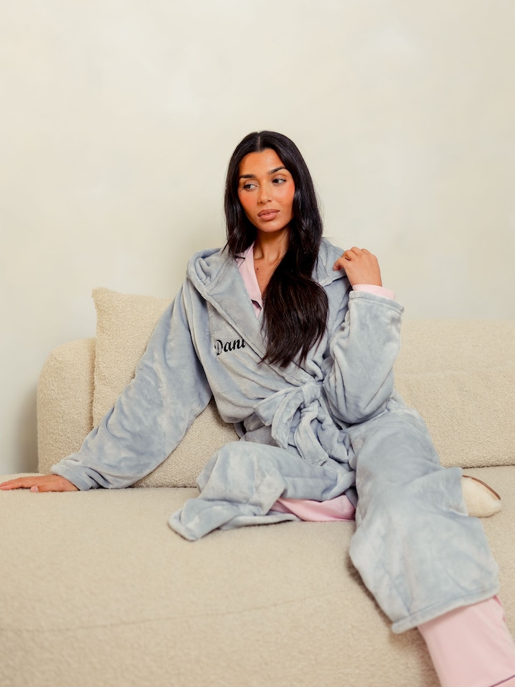 Personalised Plush Maxi Dressing Gown - Image 1 of 1 Personalised Plush Maxi Dressing Gown - Image 1 of 1