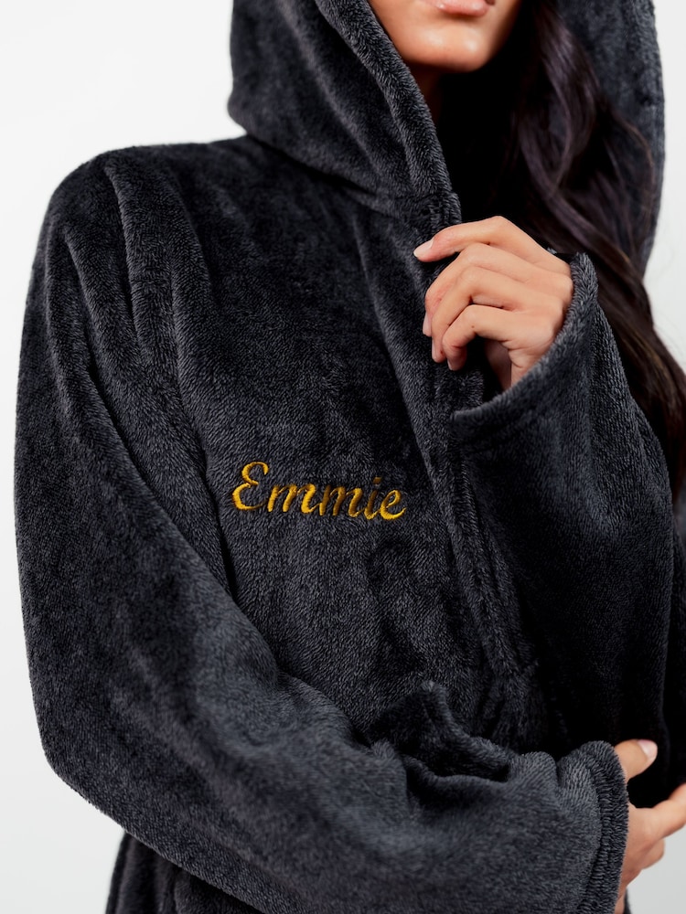 Personalised Two Tone Maxi Dressing Gown - Image 4 of 4 Personalised Two Tone Maxi Dressing Gown - Image 4 of 4