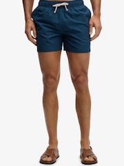 Superdry Blue Seer Sucker 15-inch Swim Shorts - Image 1 of 10