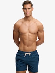 Superdry Blue Seer Sucker 15-inch Swim Shorts - Image 8 of 10