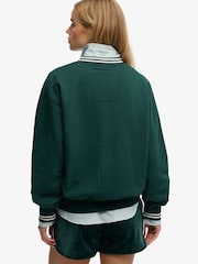 Superdry Green Country Club Loose V-Neck Sweatshirt - Image 2 of 5