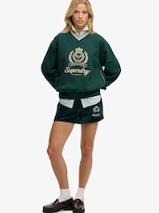 Superdry Green Country Club Loose V-Neck Sweatshirt - Image 5 of 5