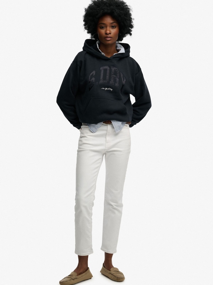 Superdry Blue Country Club Varsity Hoodie - Image 5 of 5