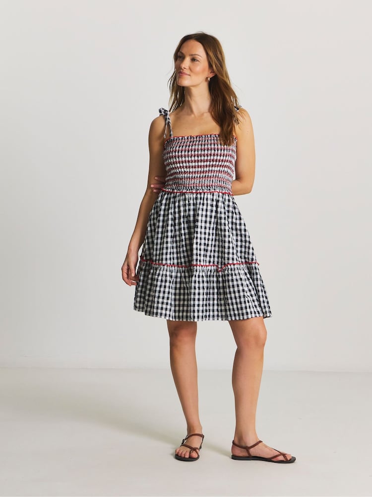 Simply Be Gingham Mini Beach Dress - Imagen 1 de 4
