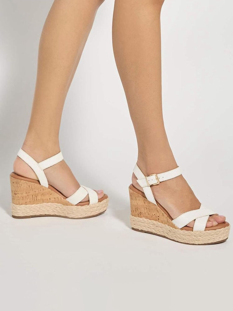 Dune London White Kindest Wedges - Image 1 of 6