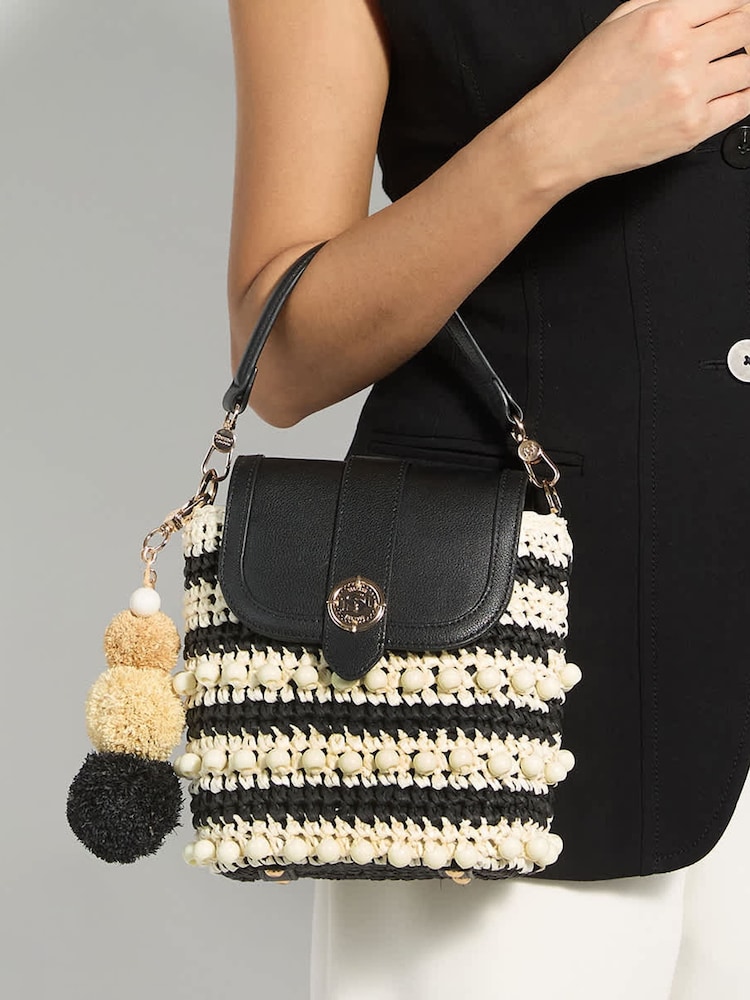 Dune London Black Dimple Cross-Body Bag - Image 6 of 6