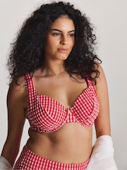 Simply Be Red Magisculpt Gingham Underwired Bikini Top - Image 3 of 4