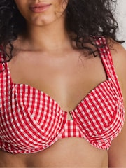 Simply Be Red Magisculpt Gingham Underwired Bikini Top - Image 4 of 4