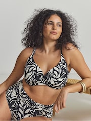 Simply Be Black Magisculpt Twist Front Plunge Underwired Bikini Top - Image 4 of 4