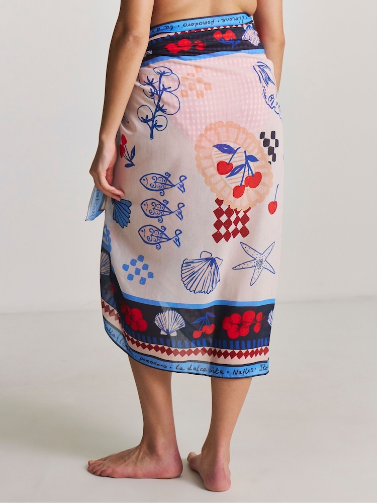 Simply Be Dolce Vita Print Beach Sarong - Image 2 of 4