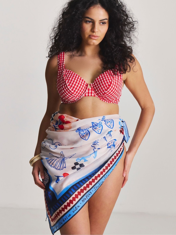 Simply Be Dolce Vita Print Beach Sarong - Image 4 of 4